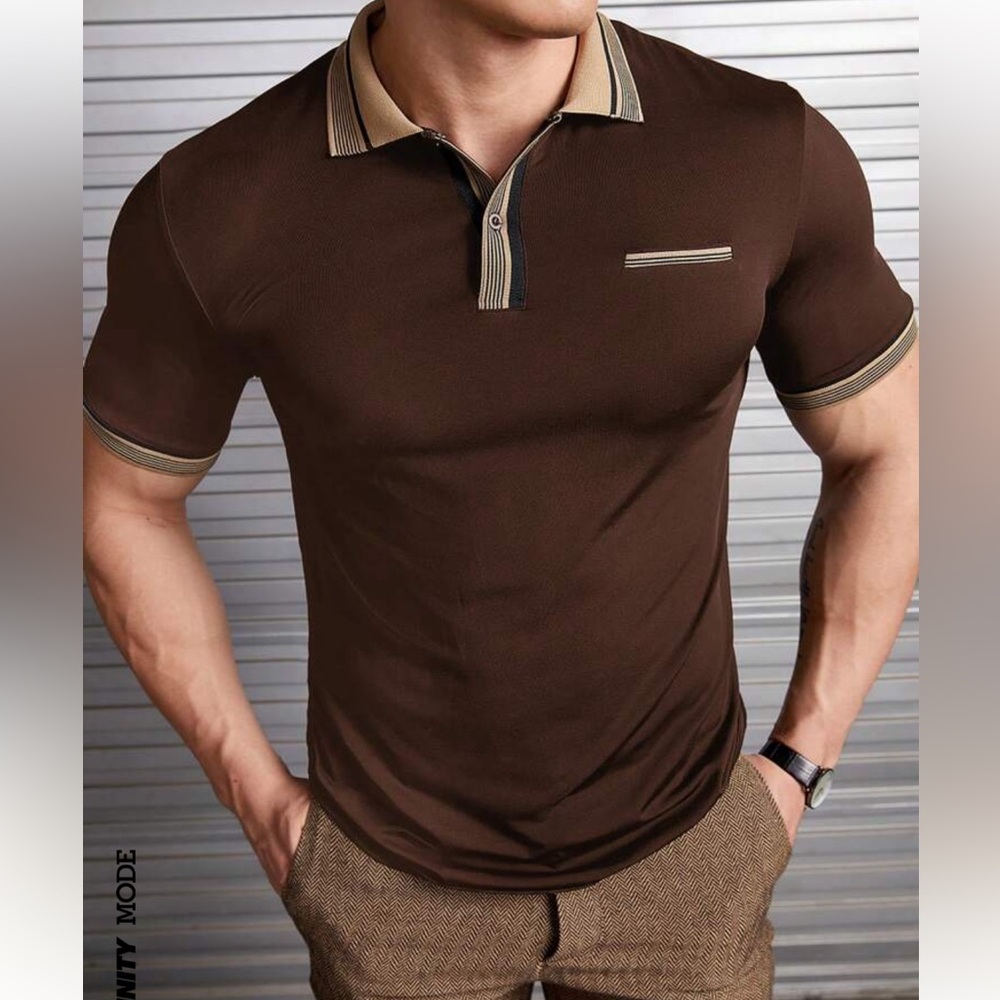 Mens brown casual shirt